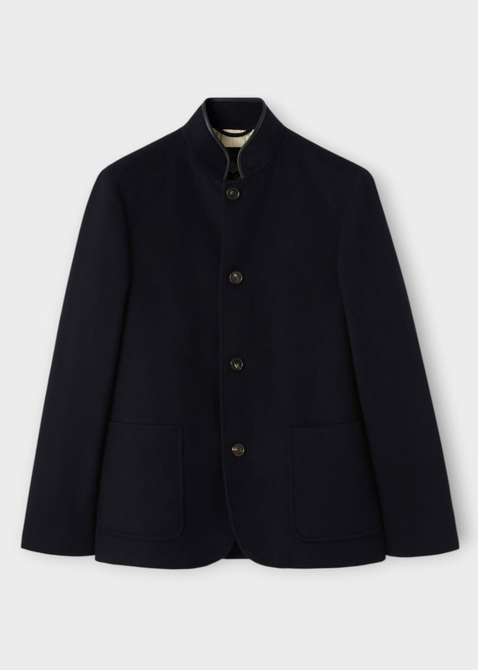 Loro Piana Loro Piana Jacket, Navy, Spagna Cashmere Storm System Standing Collar Jacket In Blue Navy