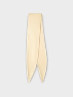 Loro Piana Loro Piana Scarf, White, Matinee Silk Satin Scarf In Natural Ivory