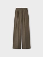 Loro Piana Loro Piana Trousers, Brown, Stephen Wool Wide Leg Tailored Pants In Coffee Powder