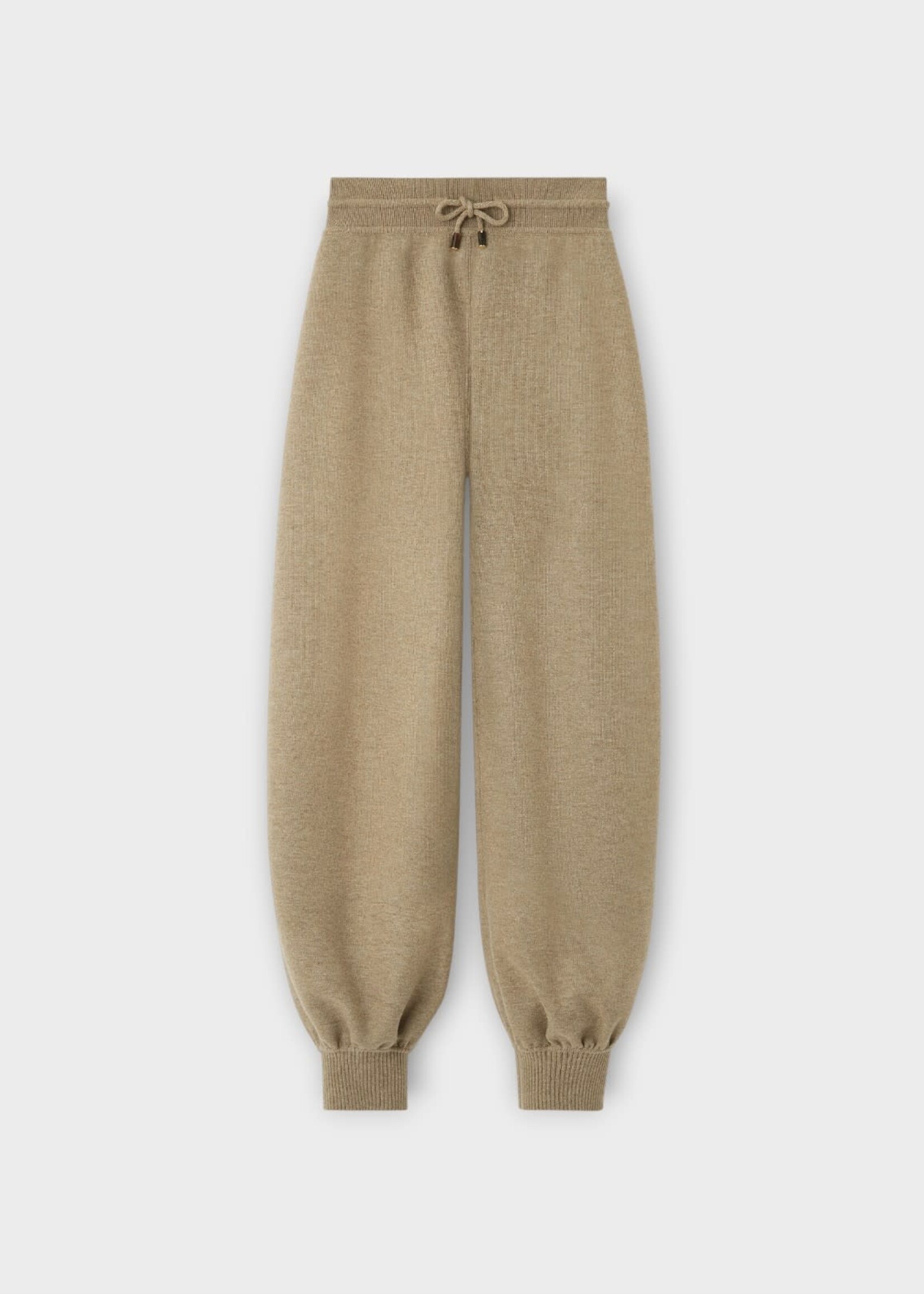 Loro Piana Loro Piana Trousers, Beige, Rio Bodro Cashmere Mix Balloon Pants In Warm Sand Melange