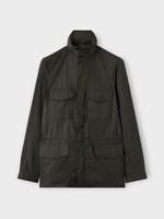 Loro Piana Loro Piana Jacket, Brown, Traveller Field Silk Rain System Jacket In Houndstooth Dark Brown w/ Patch Pockets