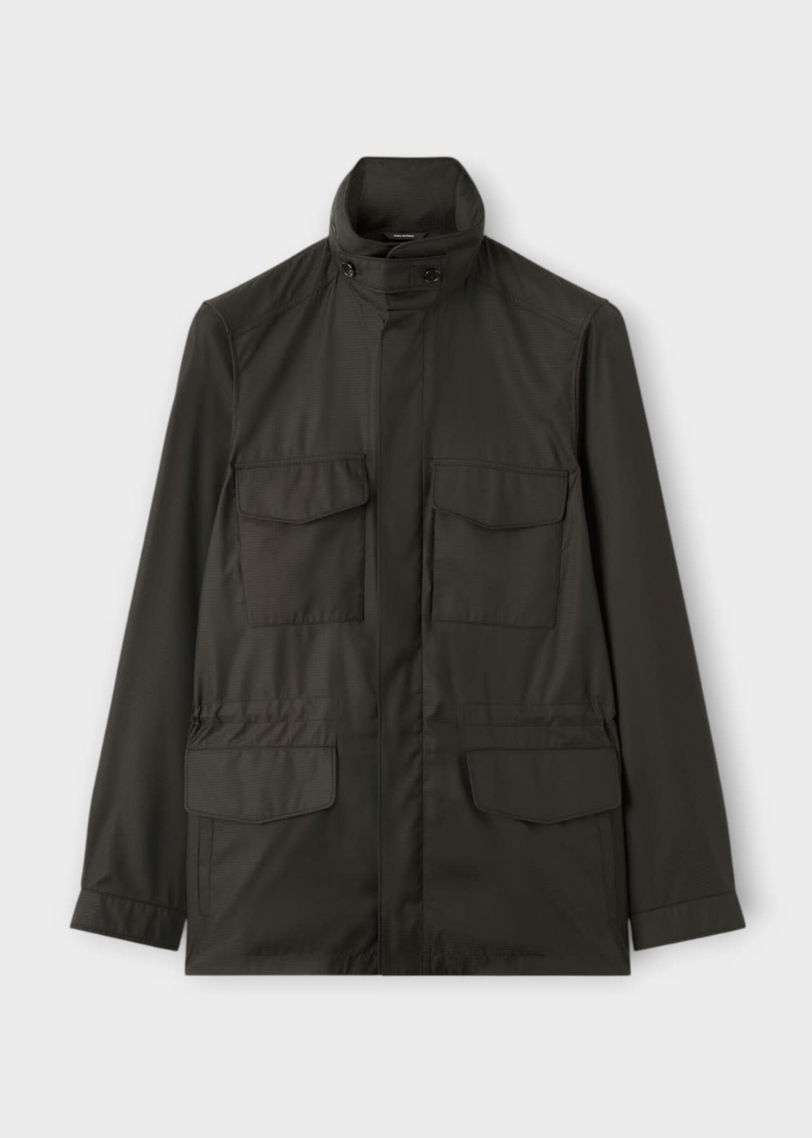 Loro Piana Loro Piana Jacket, Brown, Traveller Field Silk Rain System Jacket In Houndstooth Dark Brown w/ Patch Pockets