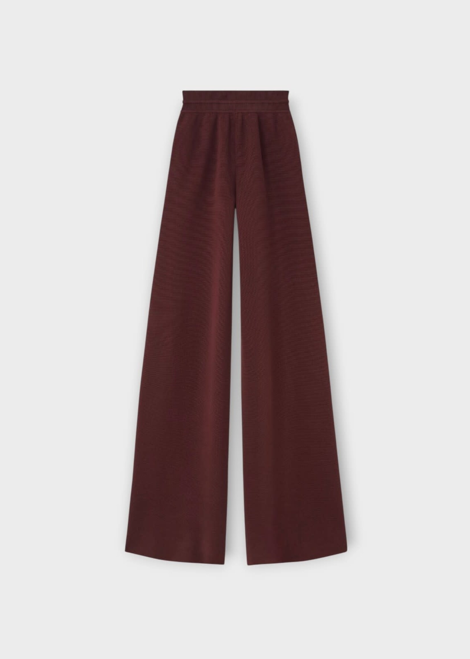 Loro Piana Loro Piana Knitwear, Red, Siena Silk Cotton Wide Leg Trousers In Soft Plumwood