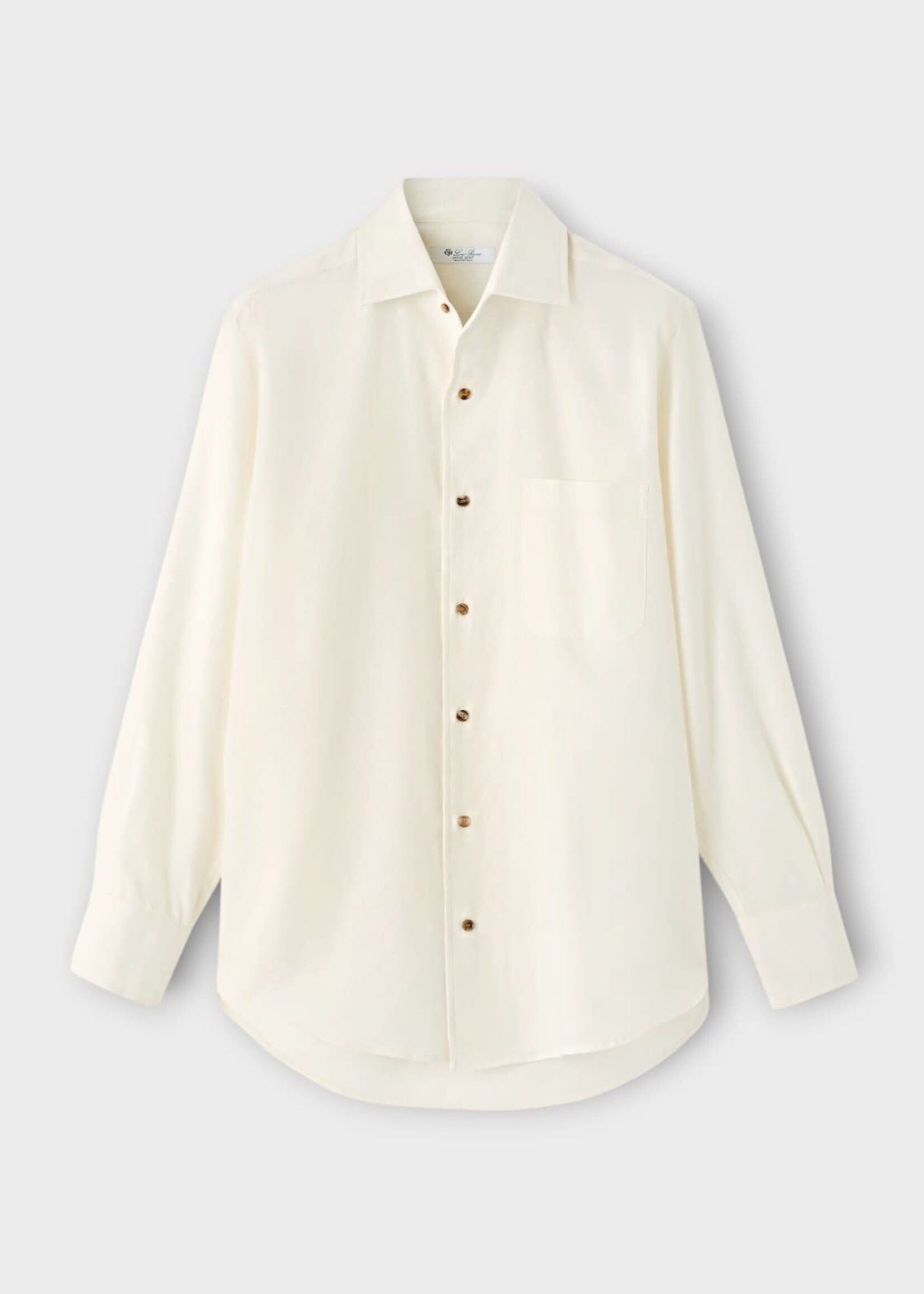 Loro Piana Loro Piana Shirt, Brown, Andre' Linen & Wirgin Wool  Shirt In Nougat