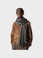 Loro Piana Loro Piana Scarf, Grey, Leggera Grande Unita Cashmere Fringed Scarf In Grey Melange