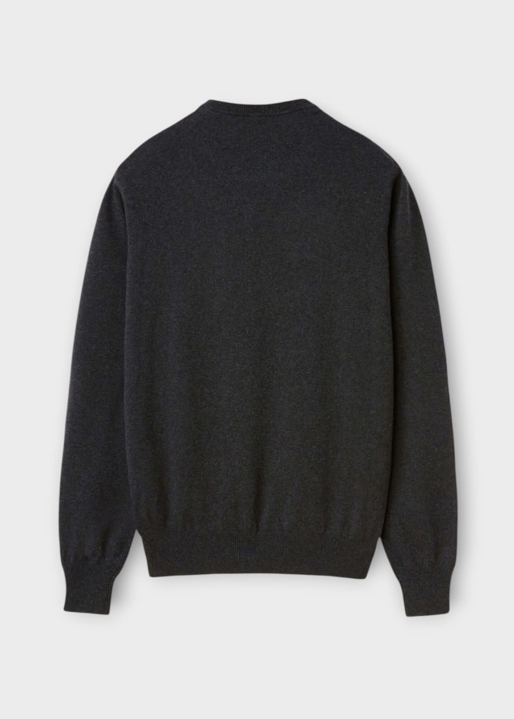 Loro Piana Loro Piana Knitwear, Black, Cashmere Classic Crewneck Sweater In Black-Grey Melange