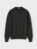 Loro Piana Loro Piana Knitwear, Black, Cashmere Classic Crewneck Sweater In Black-Grey Melange