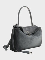 Balenciaga Balenciaga Bag, Grey, Rodeo Suede Small Top Handle Bag In Storm Grey