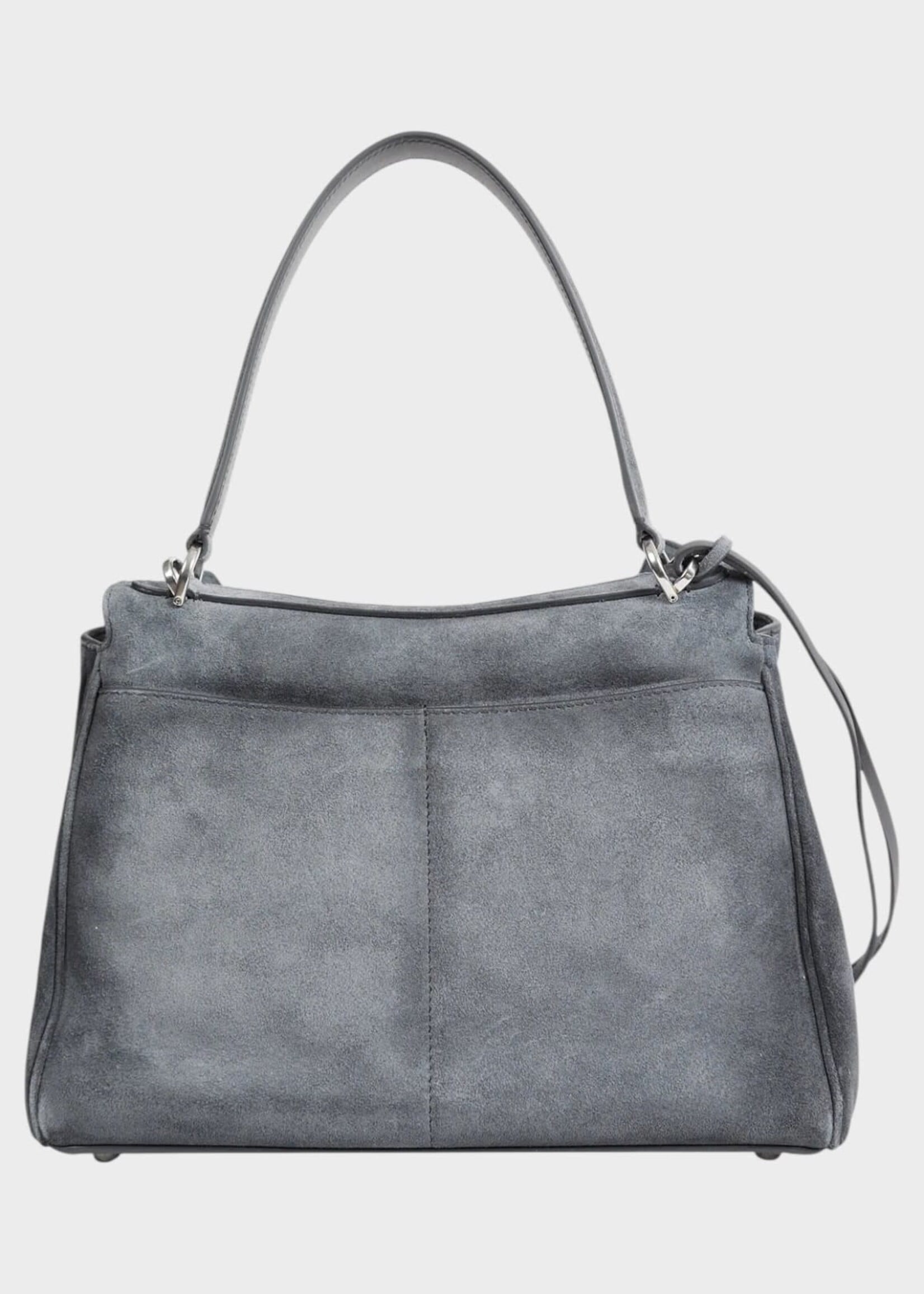 Balenciaga Balenciaga Bag, Grey, Rodeo Suede Small Top Handle Bag In Storm Grey