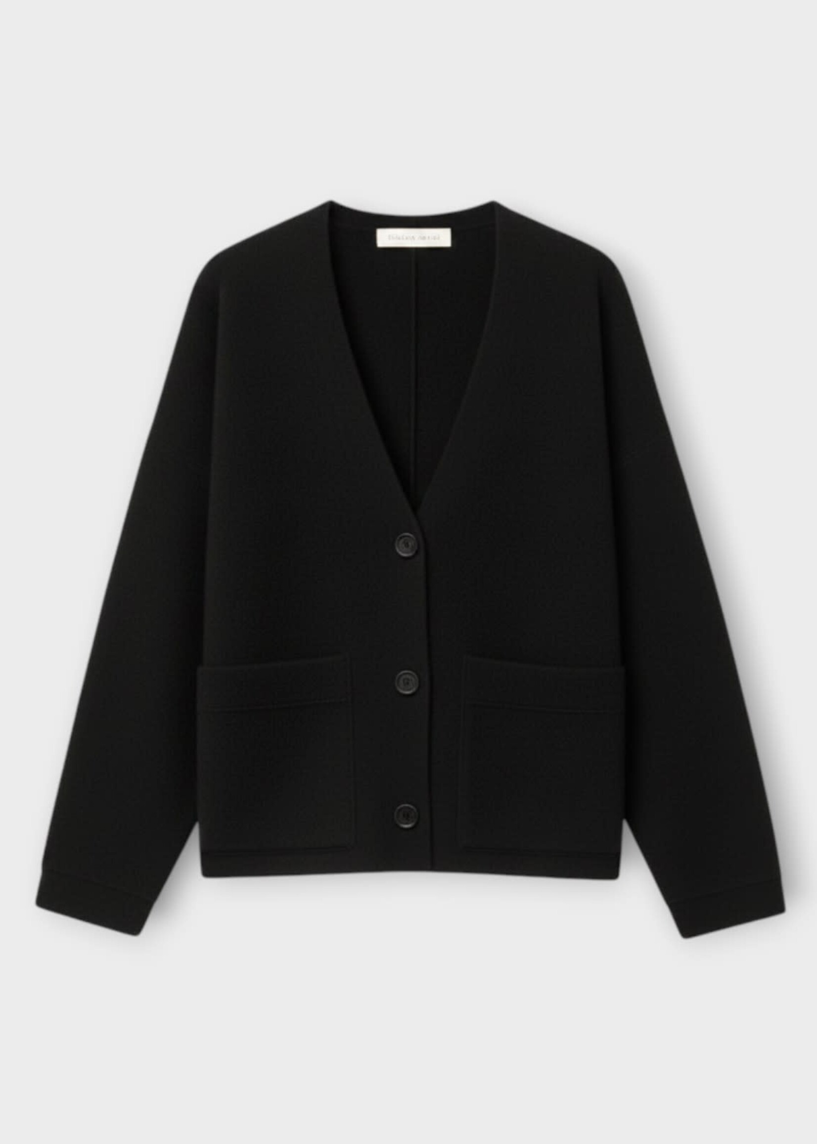 Iris Von Arnim Iris von Arnim Knitwear, Black, Davella Cashmere V-Neck Cardigan Jacket In Black
