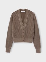 Iris Von Arnim Iris von Arnim Knitwear, Brown, Palora Cashmere V-Neck Cardigan In Taupe