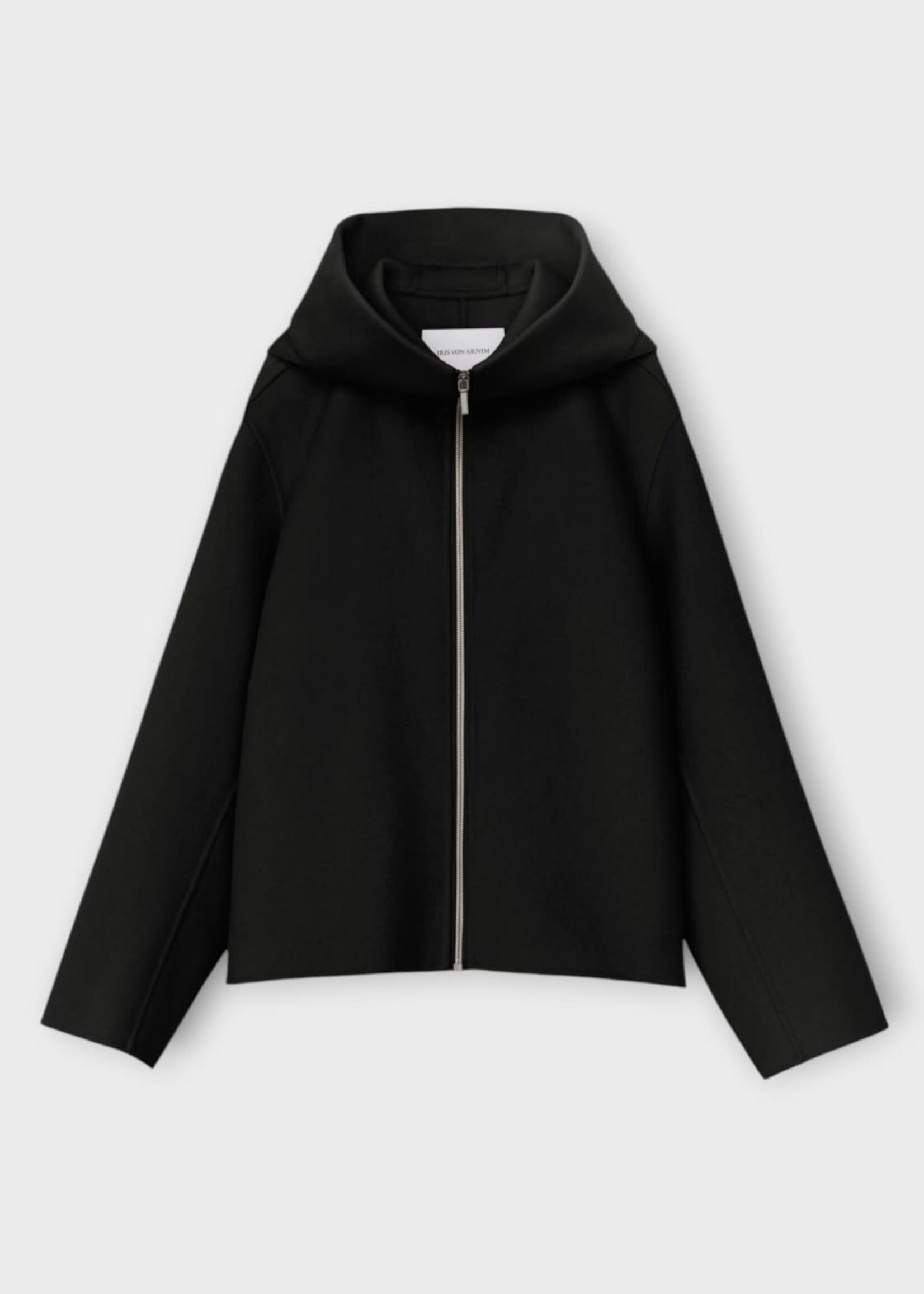 Iris Von Arnim Iris von Arnim Jacket, Black, Dance Cashmere & Wool Double Face Hooded Short Jacket In Black
