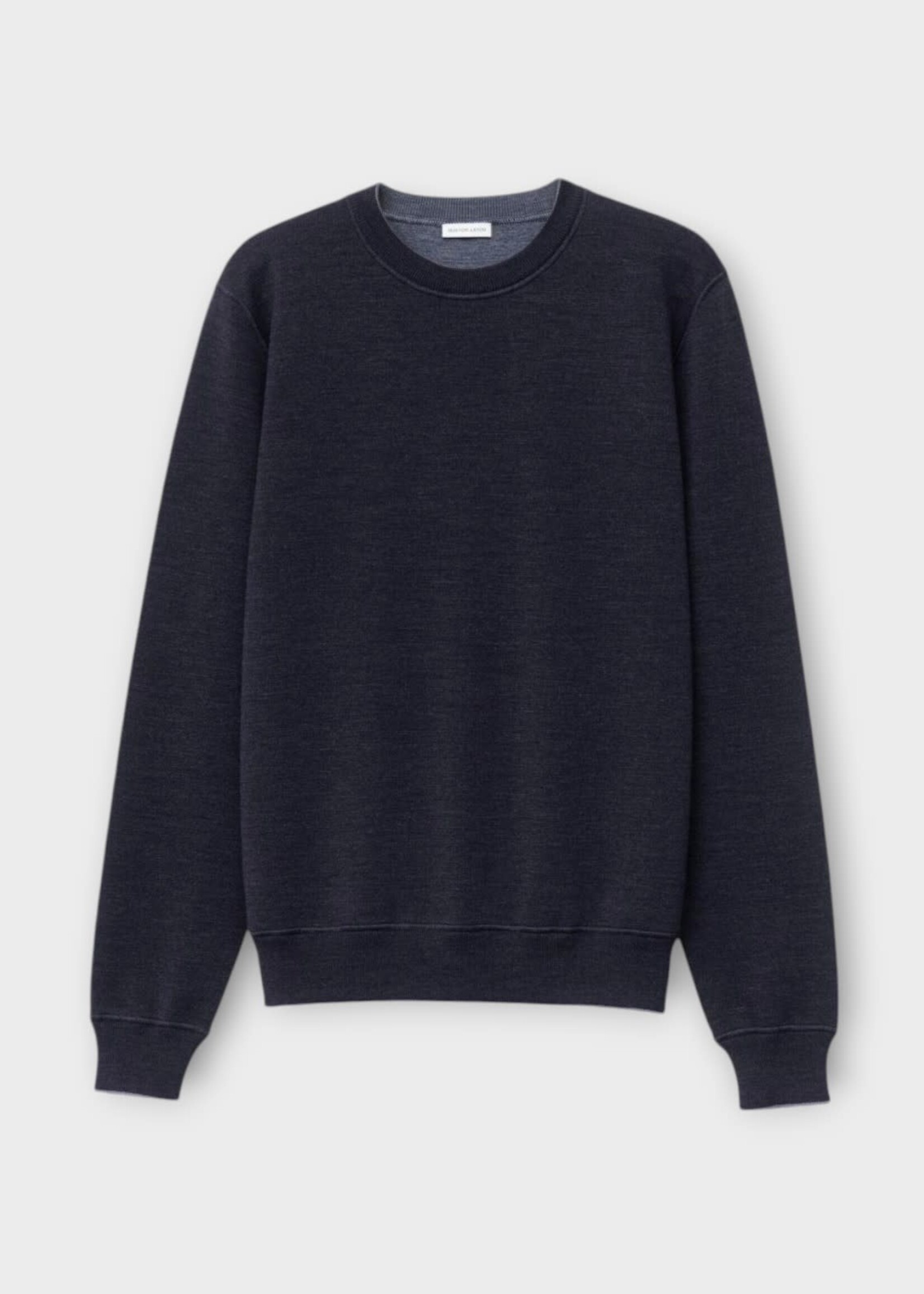 Iris Von Arnim Iris von Arnim Knitwear, Blue, Dawson Wool Crew Neck Knitwear In Midnight & Blue