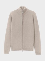 Iris Von Arnim Iris von Arnim Knitwear, Beige, Felias Cashmere & Silk Zipped Knitwear In Kitt