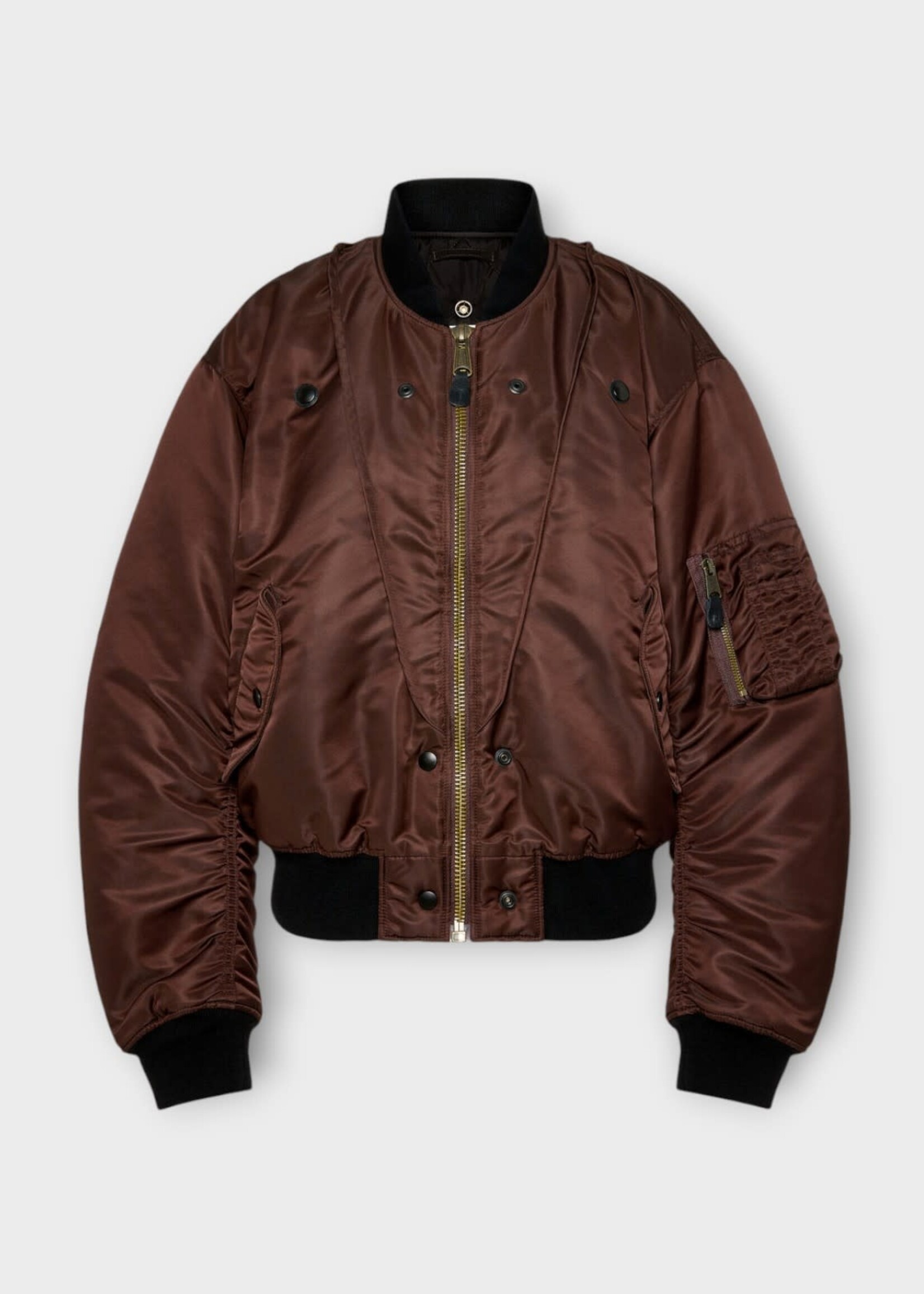 Maison Margiela Maison Margiela Jacket, Brown, Reversible Zipped Bomber In Dark Brown
