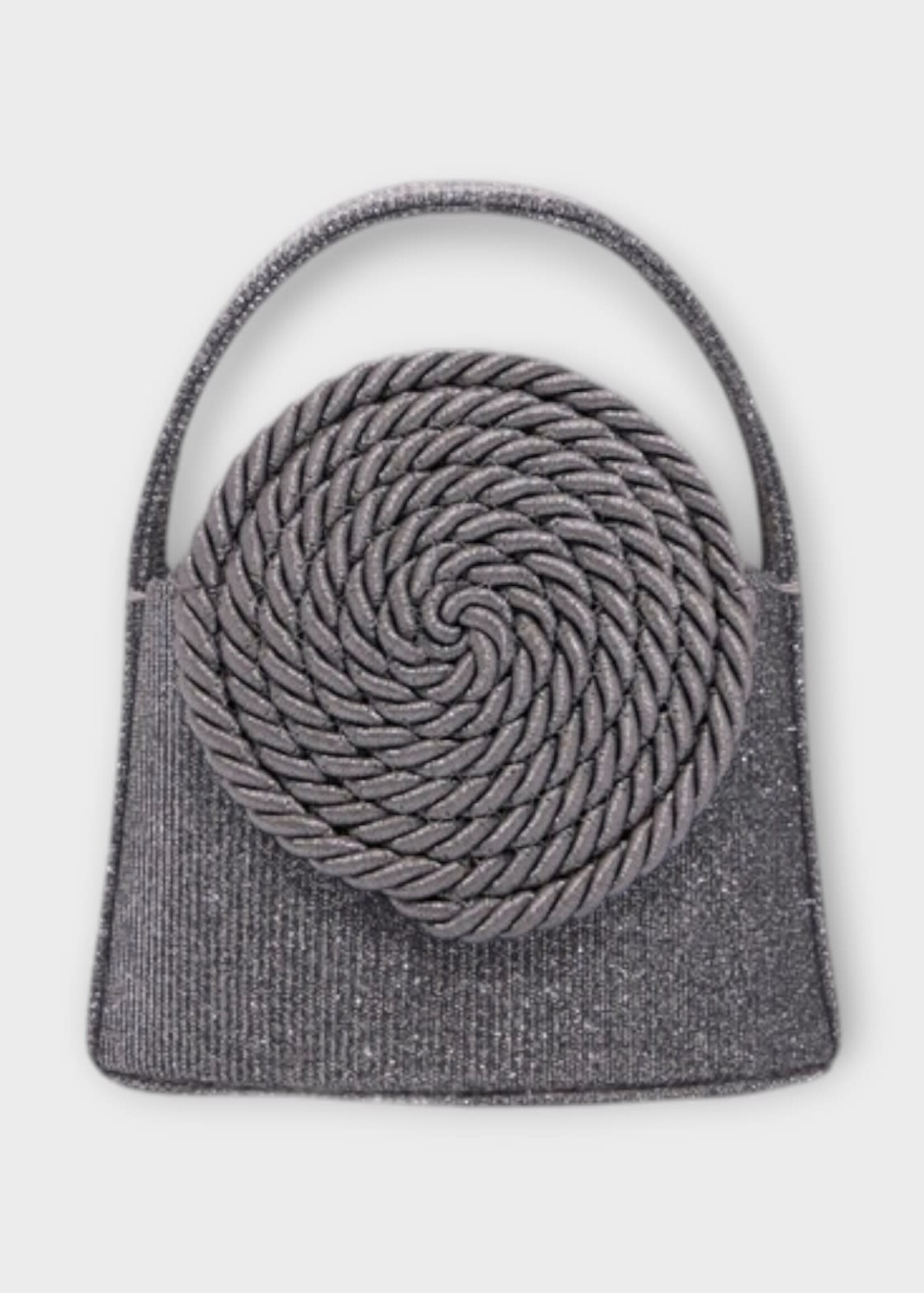 Destree Destree Bag, Silver, Mini Gunther Passementerie Top Handle Bag in Silver w/ Sparkles