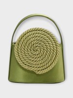 Destree Destree Bag, Green, Mini Gunther Satin Passementerie Top Handle Bag in Olive w/ Strap