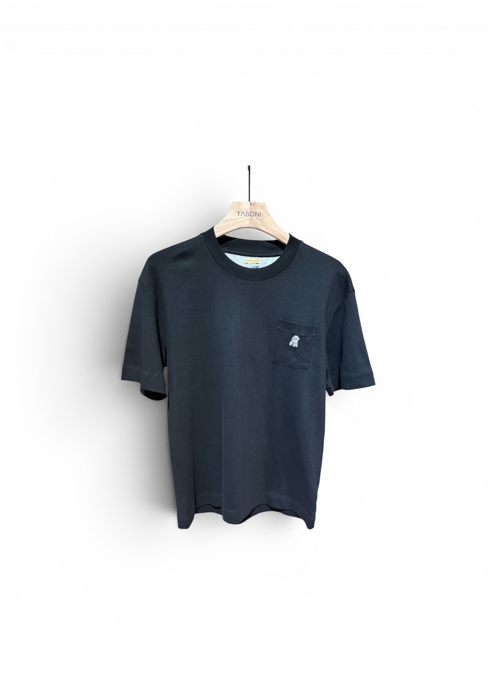 Undercover Undercover T-Shirt, Black, Sunspel x Undercover Cotton Crew Neck Short Sleeve T-Shirt w/ Chest Lamb Pocket