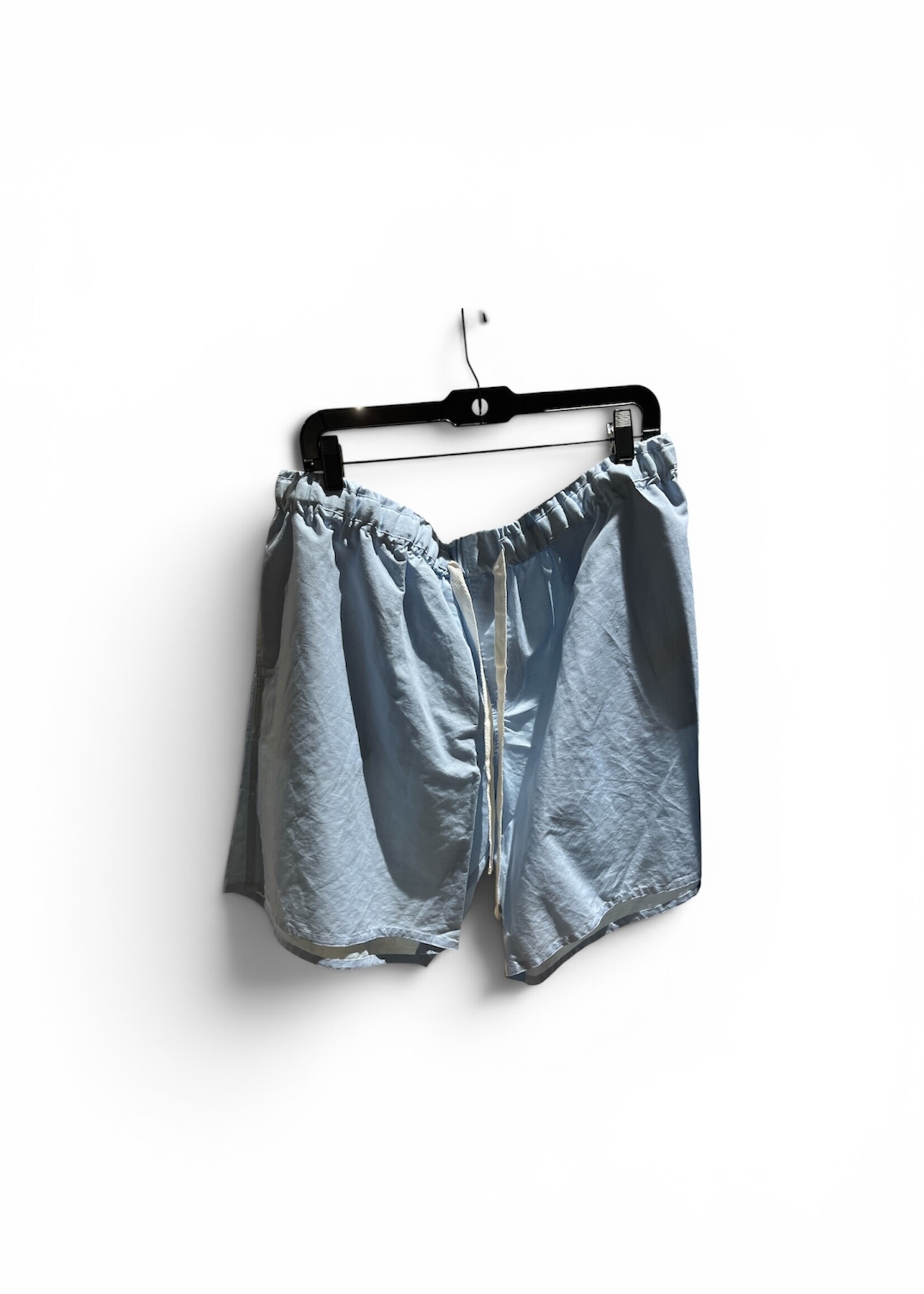 J.W. Anderson J.W. Anderson Shorts, Blue, Cotton & Linen Drawstring Shorts In Light Blue