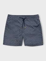 Orlebar Brown Orlebar Brown  Swimwear, Print, Bulldog Drawcord Tessoro Swim Trunks in Navy w / Lago Blue Print
