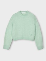 Cecilie Bahnsen Cecilie Bahnsen Knitwear, Green, Cbfirall Mohair & Silk Long Sleeve Jumper In Mint
