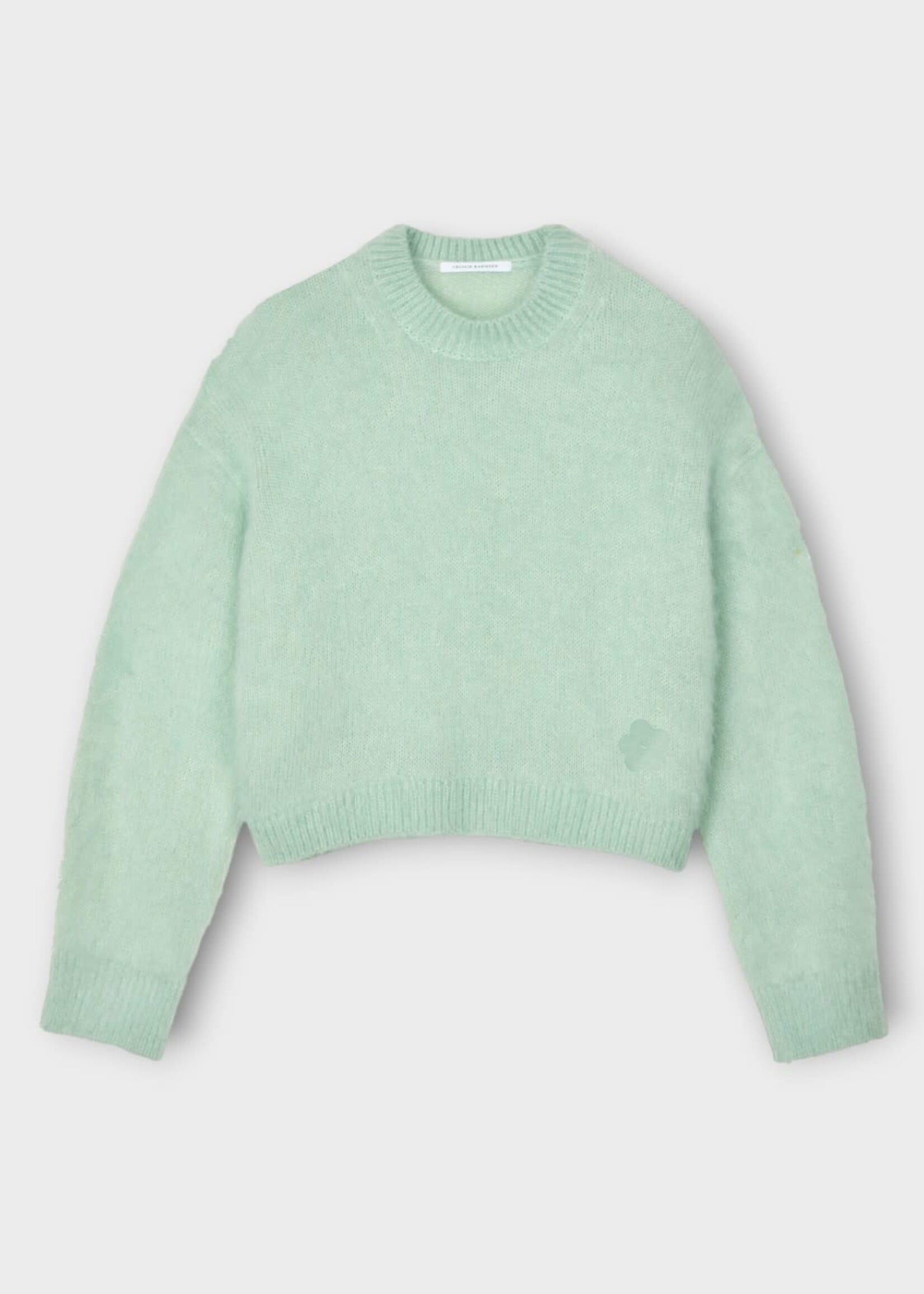 Cecilie Bahnsen Cecilie Bahnsen Knitwear, Green, Cbfirall Mohair & Silk Long Sleeve Jumper In Mint