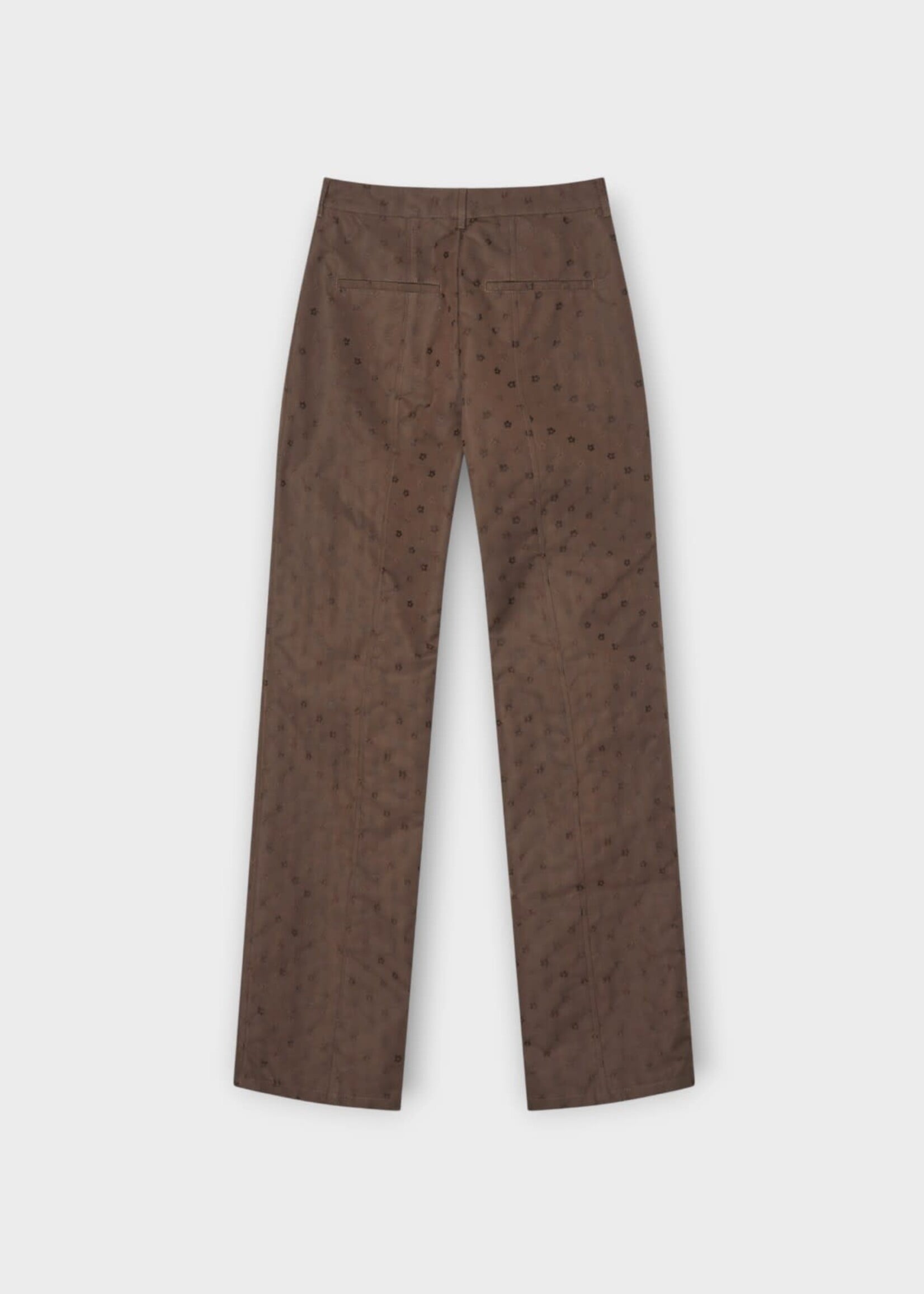 Cecilie Bahnsen Cecilie Bahnsen Trousers, Brown, Cbdarmela Iris Jacquard Voluminous Trousers In Brown