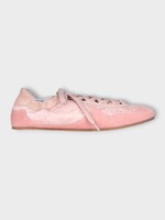Cecilie Bahnsen Cecilie Bahnsen Sneakers, Pink, Cbblaise Soft Suede & Nylon Sneakers In Blush Pink w/ Windflower Embroidery