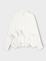 Celine Celine Dress, White, Cotton Poplin Shirt Mini Dress In White