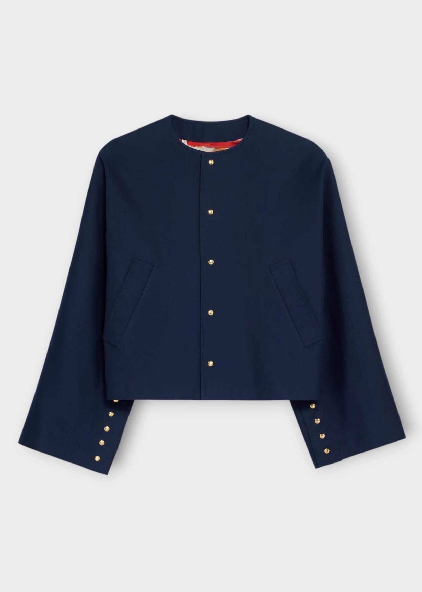 Celine Celine Jacket, Blue, Cotton Gabardine Cardigan Jacket In Royal Blue