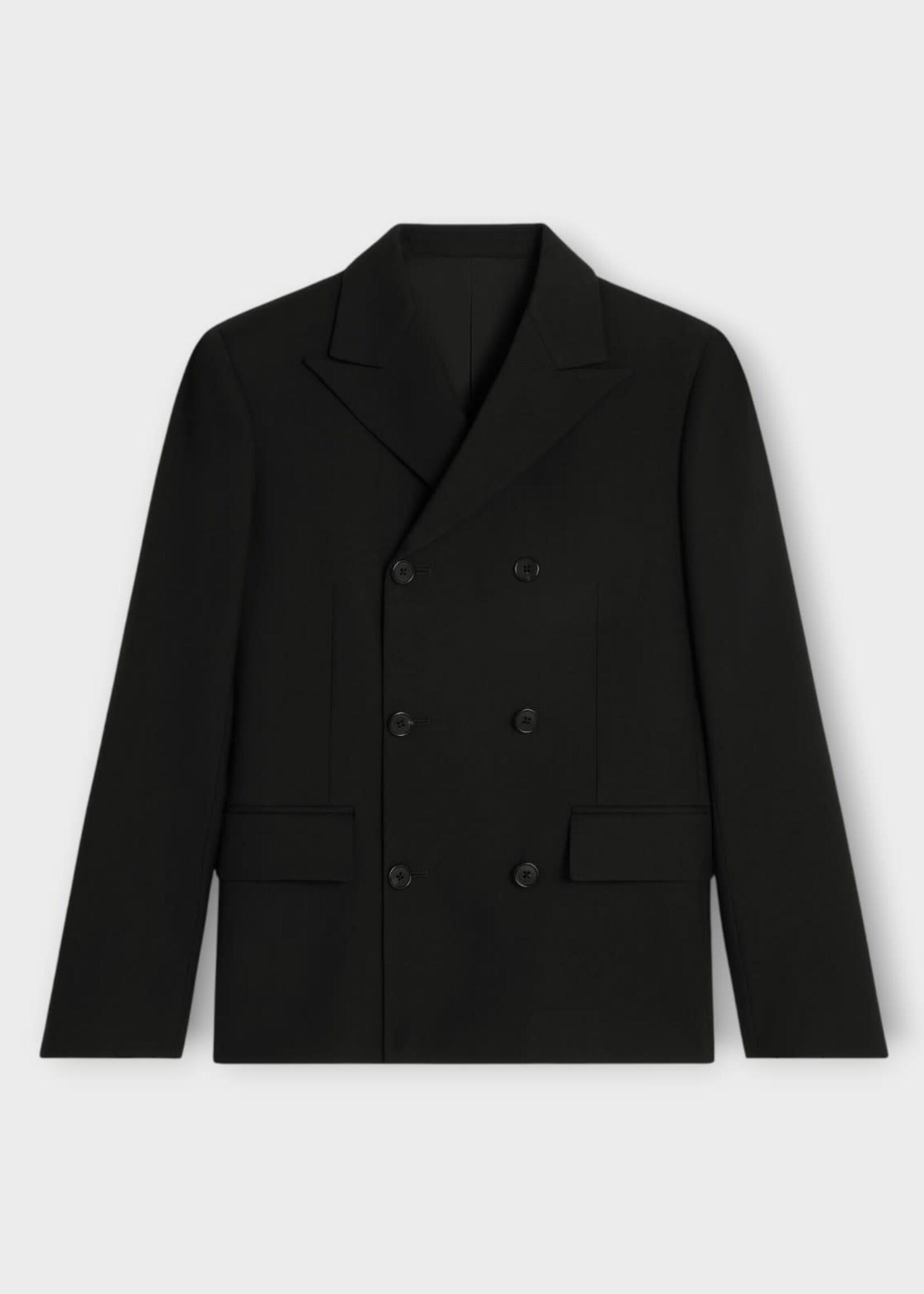 Celine Celine Jacket, Black, Wool Gabardine Tailored Jacket In Black