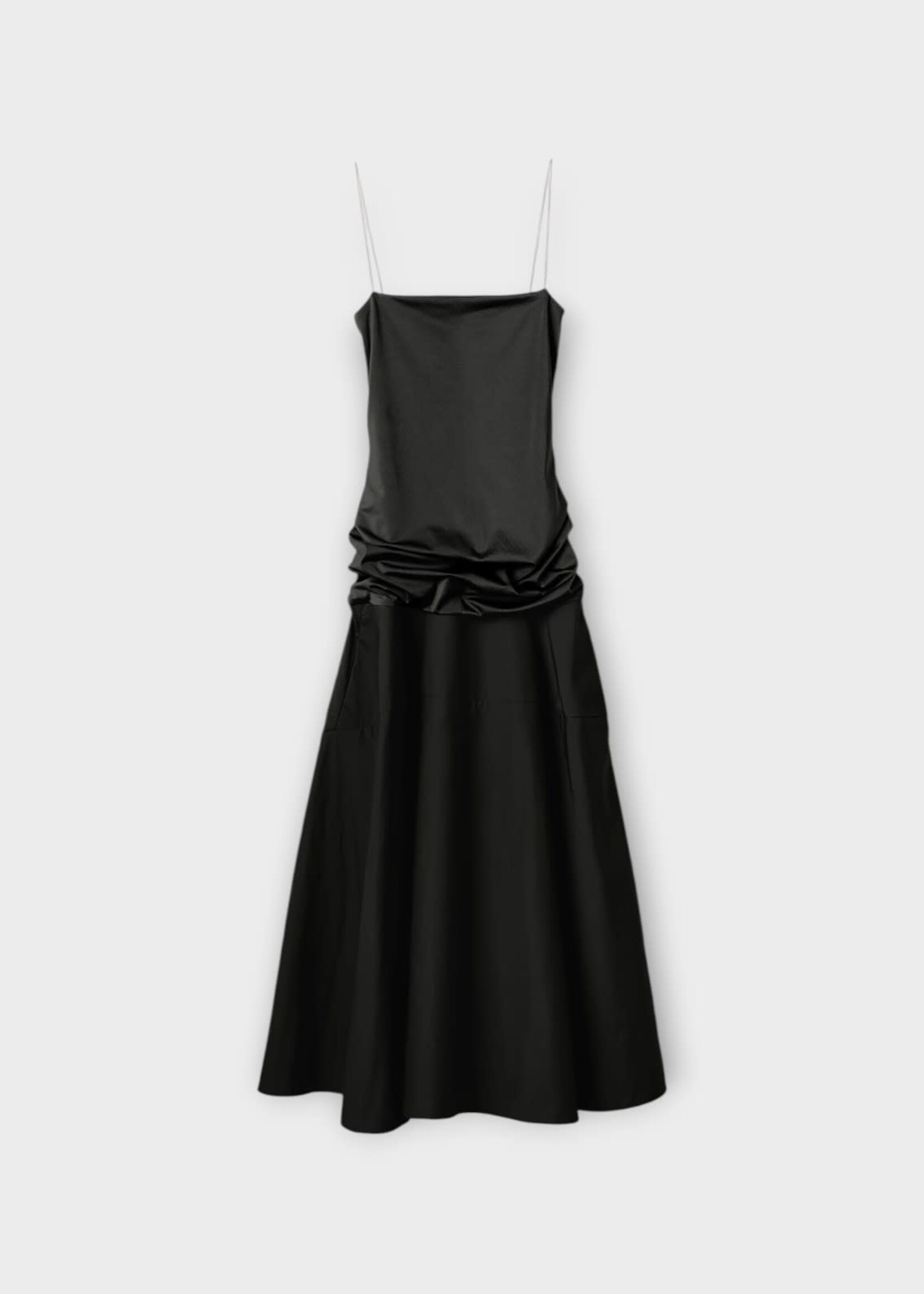 Jacquemus Jacquemus Dress, Black, La Robe Paradiso Thin Strap Midi Dress In Black