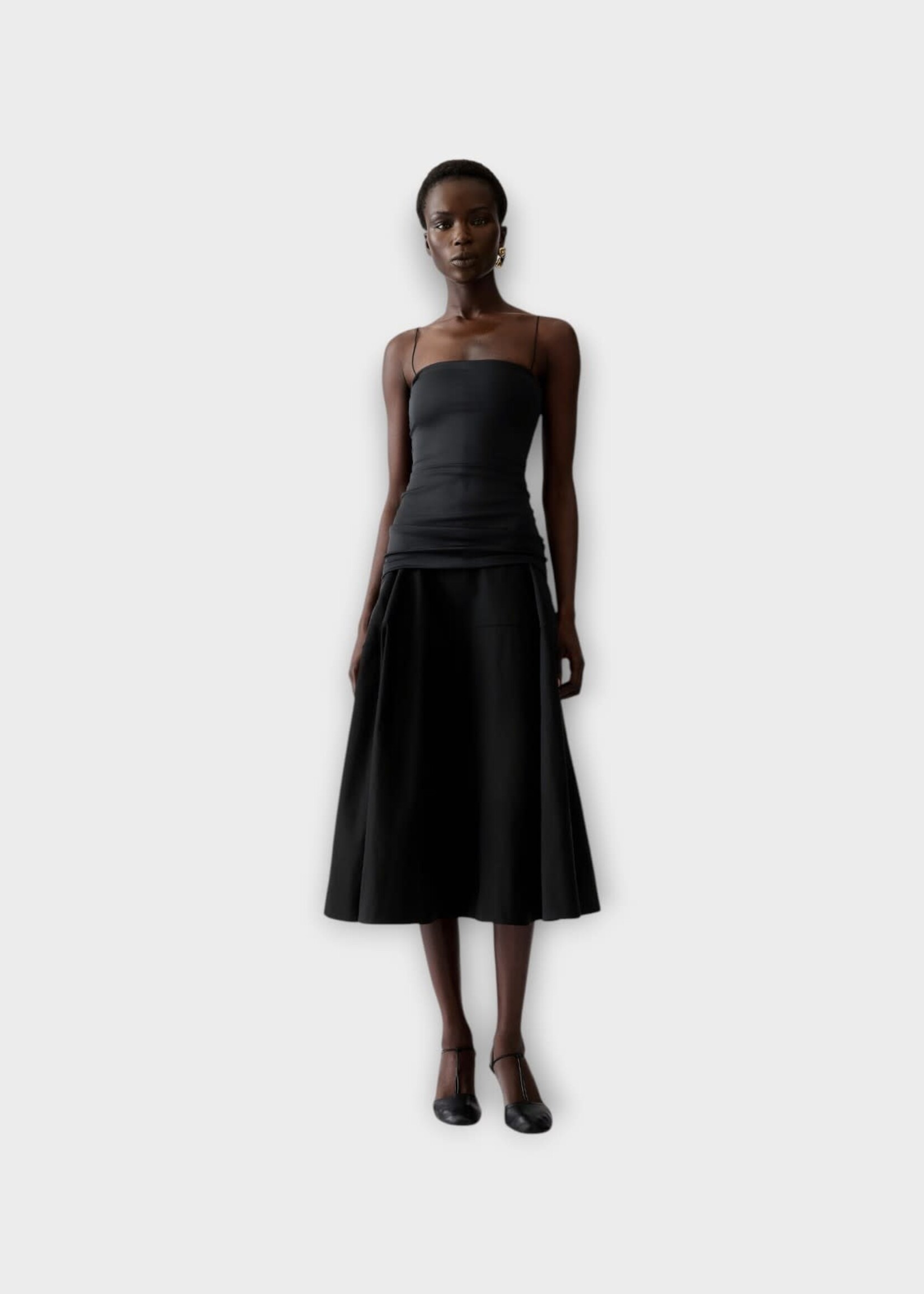 Jacquemus Jacquemus Dress, Black, La Robe Paradiso Thin Strap Midi Dress In Black