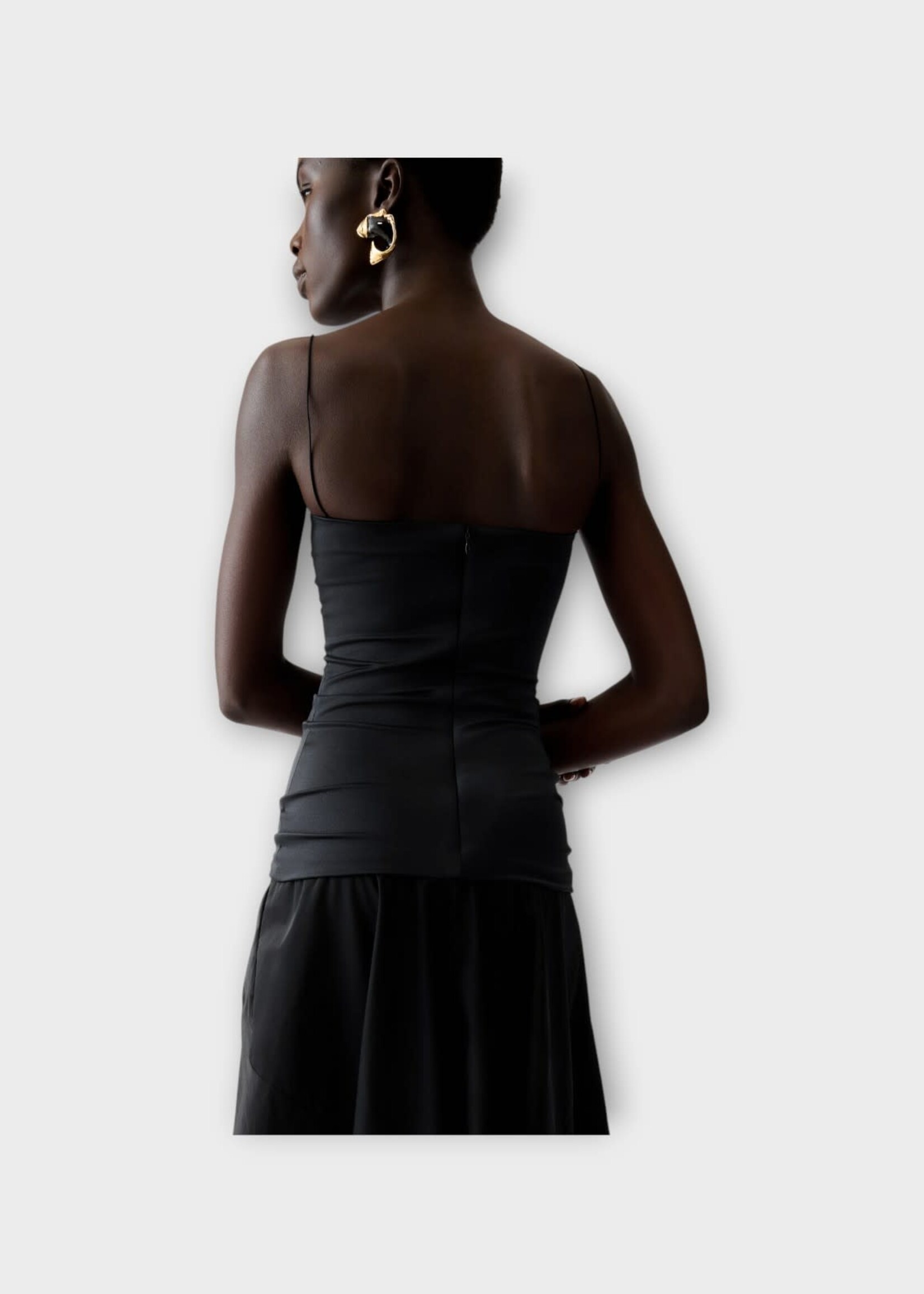 Jacquemus Jacquemus Dress, Black, La Robe Paradiso Thin Strap Midi Dress In Black