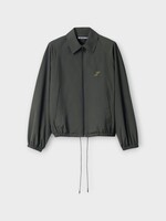 Jacquemus Jacquemus Jacket, Grey, Le Coupe-Vent Wind Breaker Collared Jacket In Dark Grey w/ Logo Embroidery
