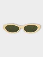 Celine Celine Sunglasses, Vanilla, Triomphe Mini 02 Acetate Frame In Vanilla w/ Green Lenses
