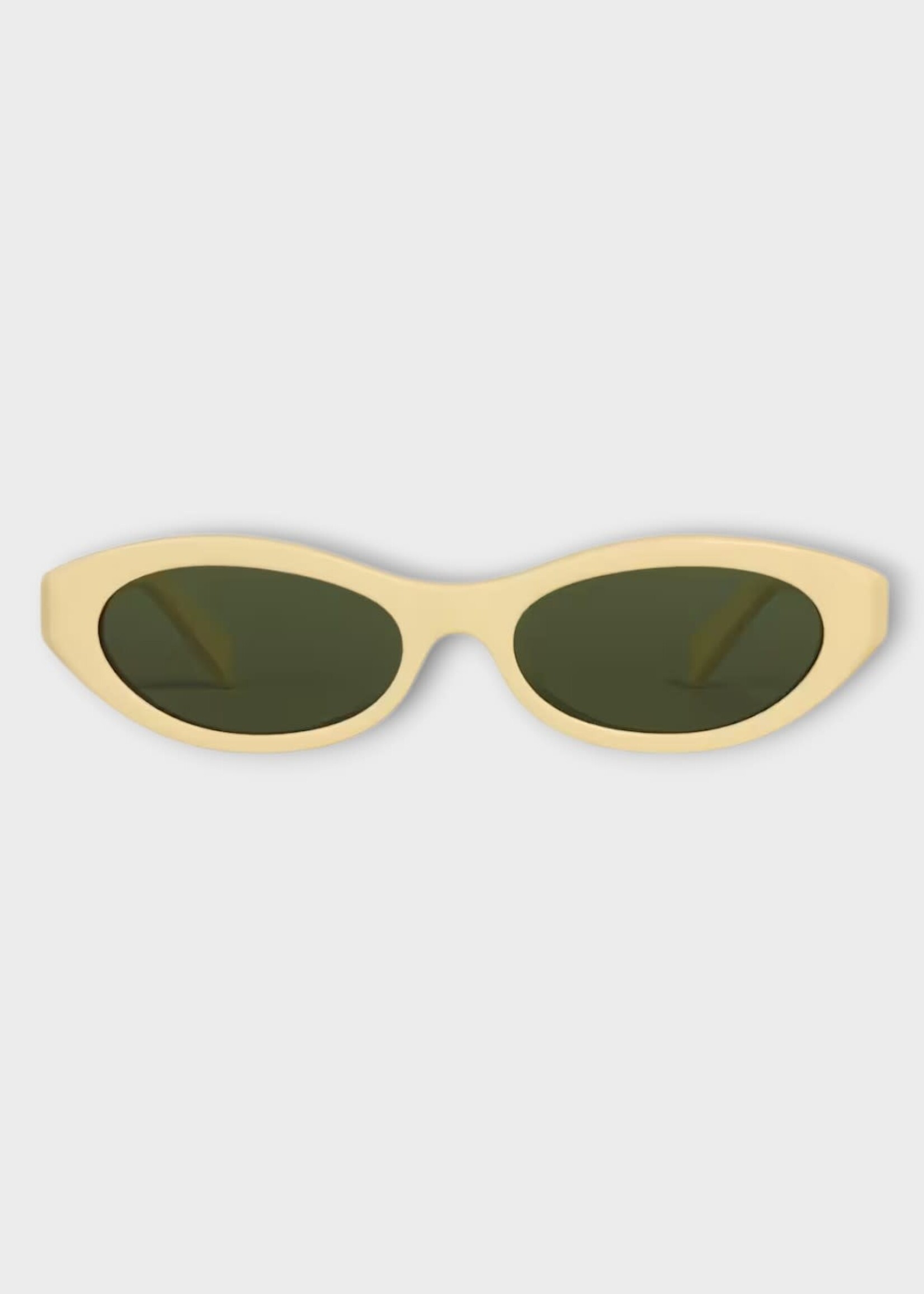 Celine Celine Sunglasses, Vanilla, Triomphe Mini 02 Acetate Frame In Vanilla w/ Green Lenses