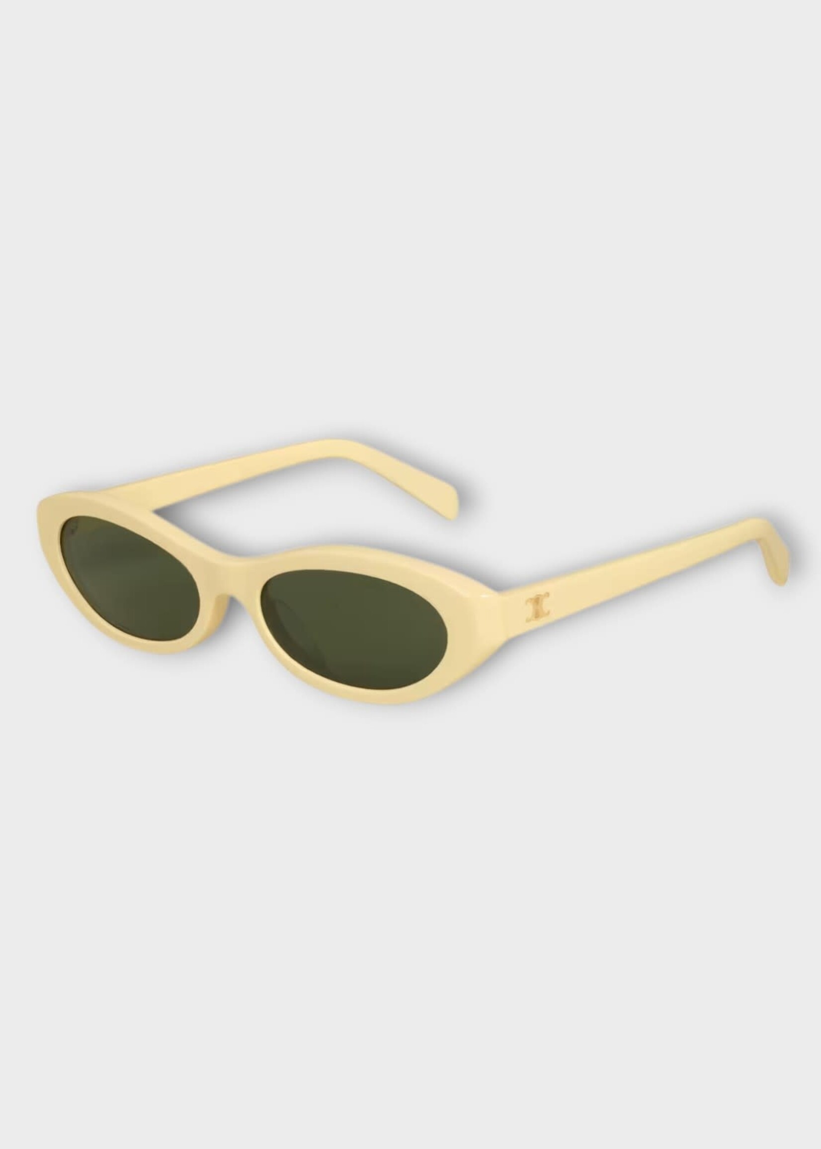 Celine Celine Sunglasses, Black, Triomphe Mini 02 Acetate Frame In Black w/ Smoke Lenses