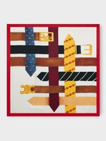 Celine Celine Scarf, Print, Silk Twill 90X90 Cm Square In Multicolor w/ Belts And Ties Print
