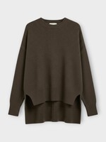 Barrie Barrie Knitwear, Grey, Cashmere Oversized Round Neck Pullover In Charcoal