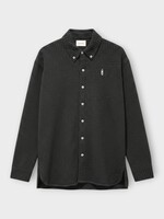 Barrie Barrie Knitwear, Black, Cashmere & Cotton Menswear Shirt Vichy In Black Charcoal