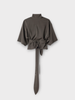 Jacquemus Jacquemus Shirt, Grey, La Blouse Havana Draped Fluid Top In Grey