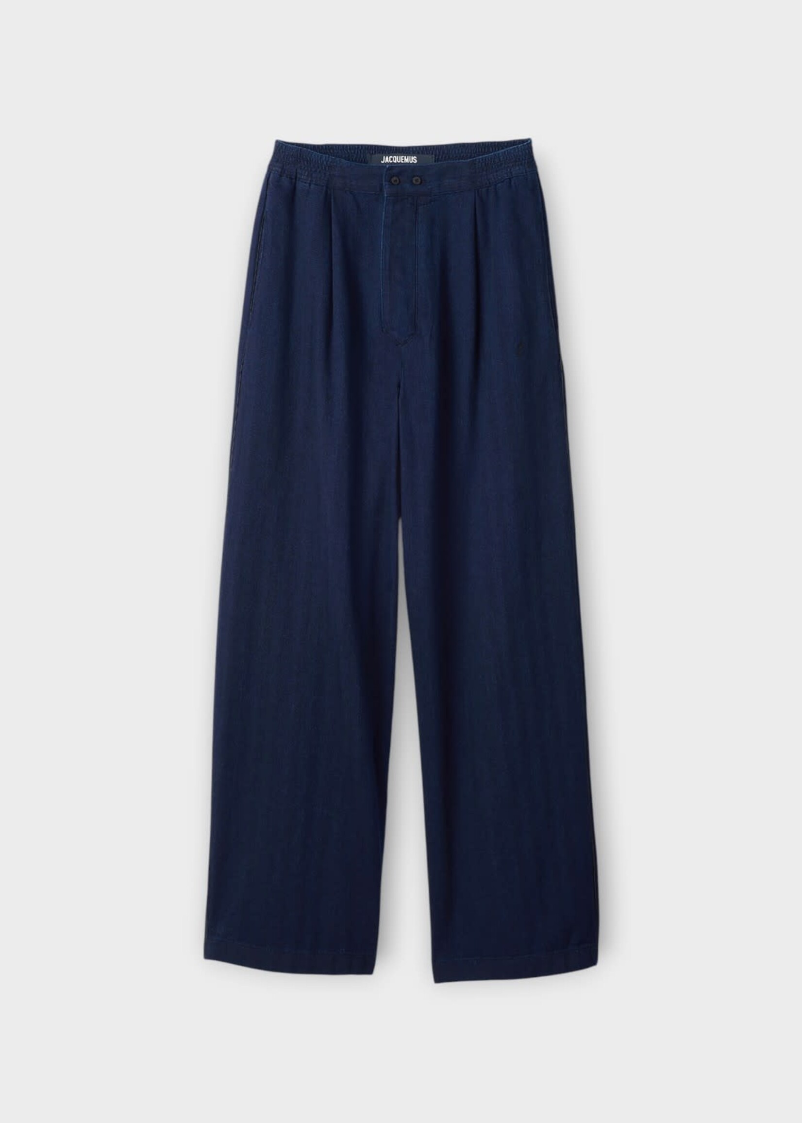 Jacquemus Jacquemus Trousers, Navy, Le De-Nimes Pajama Fluid Denim Pants In Dark Navy