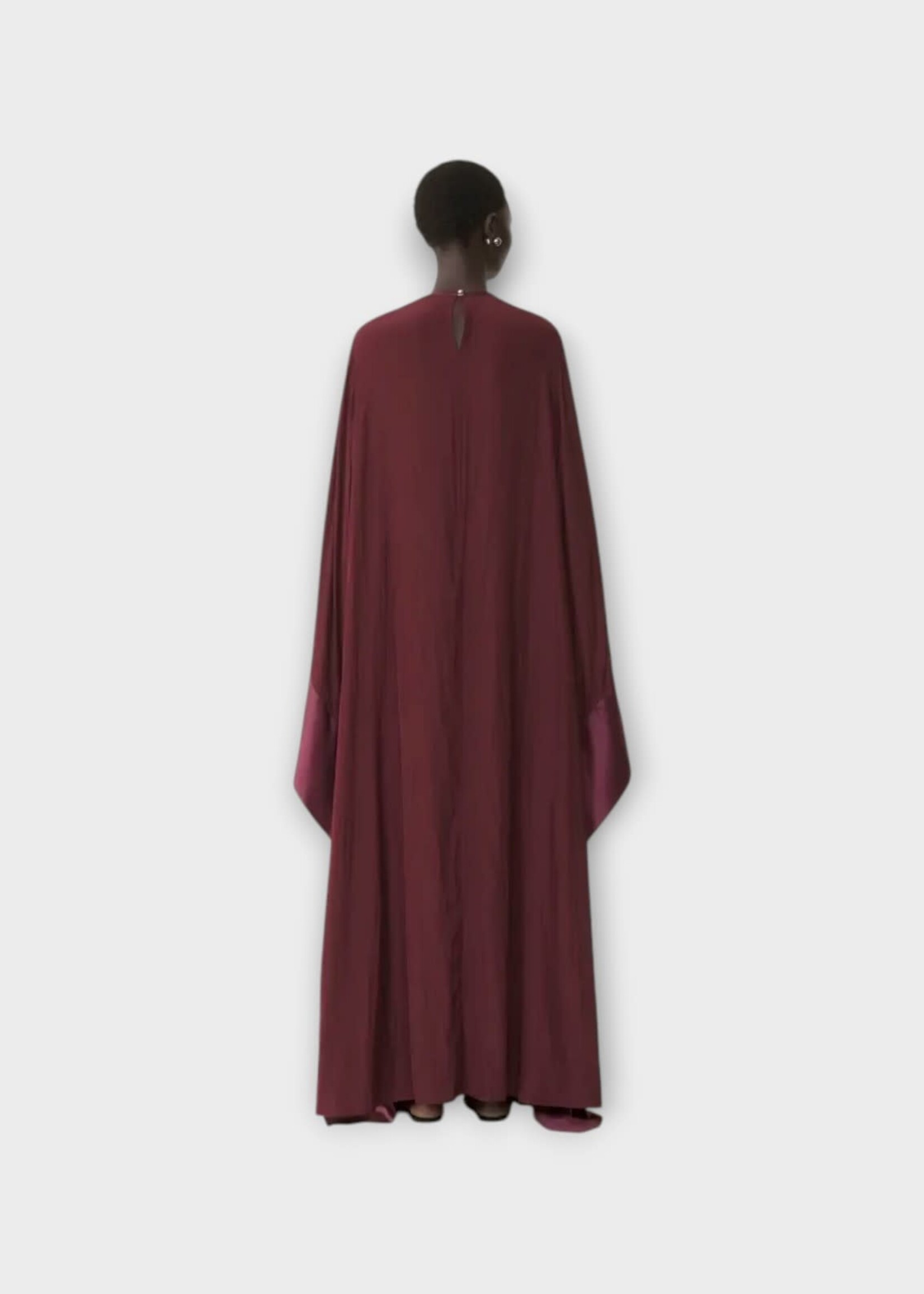 Lanvin Lanvin Dress, Red, Relaxed Fit Full Length Charmeuse Dress In Garnet