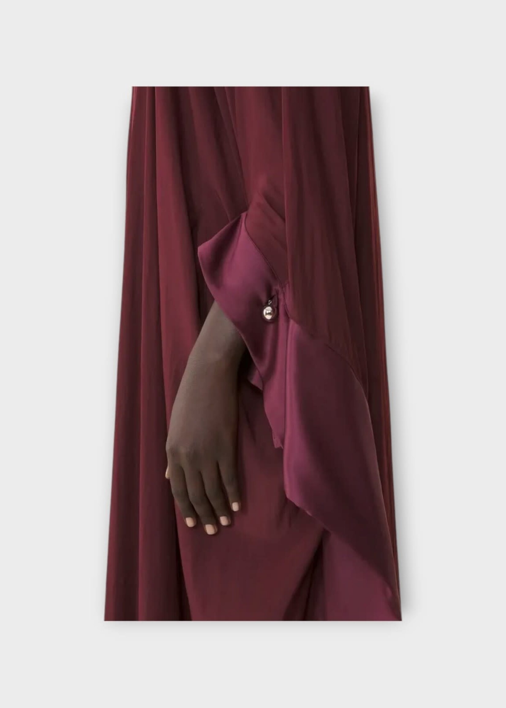 Lanvin Lanvin Dress, Red, Relaxed Fit Full Length Charmeuse Dress In Garnet