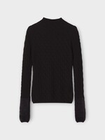 Lanvin Lanvin Knitwear, Black, Wool & Mohair High Neck Jumper In Black
