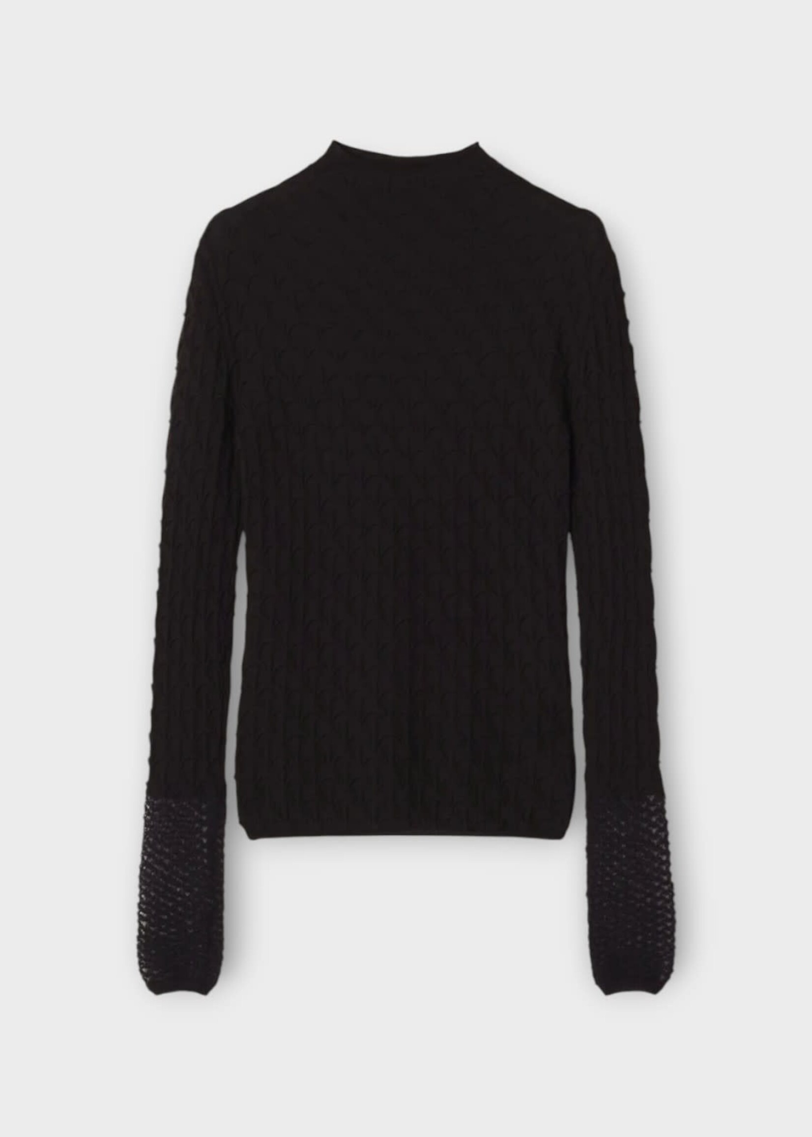 Lanvin Lanvin Knitwear, Black, Wool & Mohair High Neck Jumper In Black