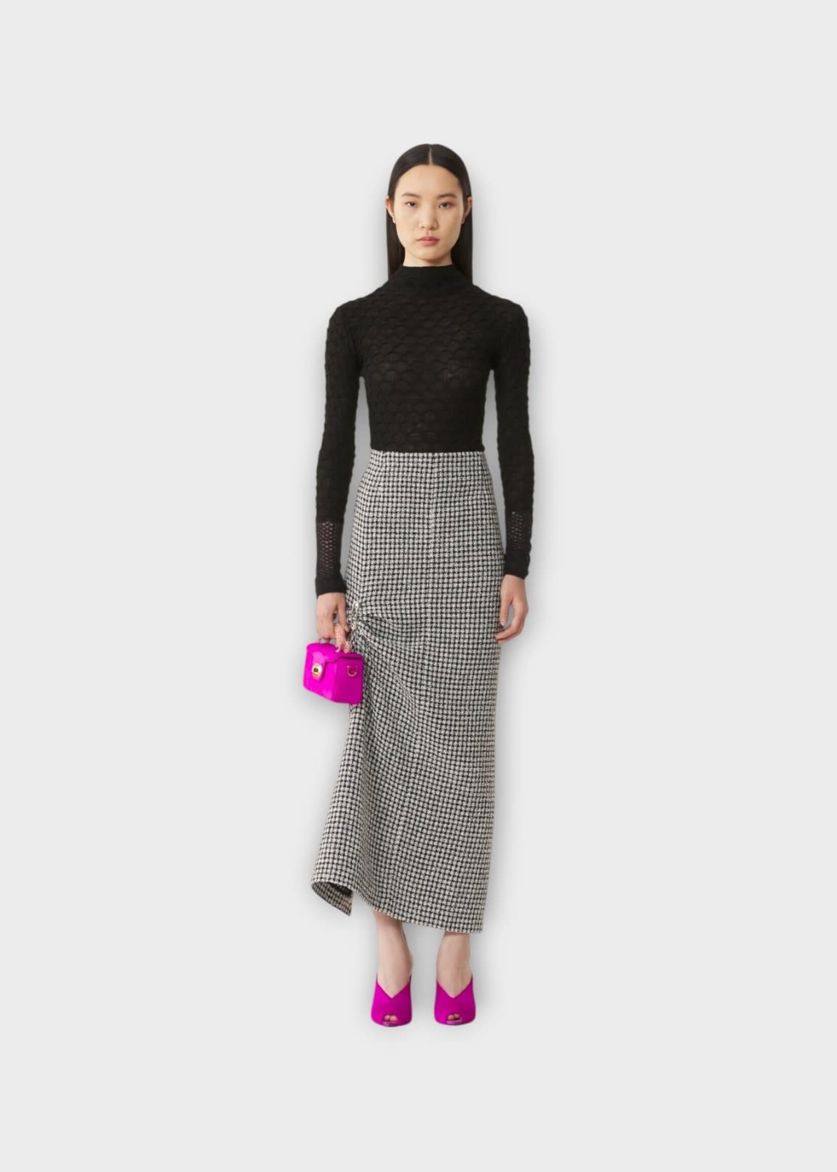 Lanvin Lanvin Knitwear, Black, Wool & Mohair High Neck Jumper In Black