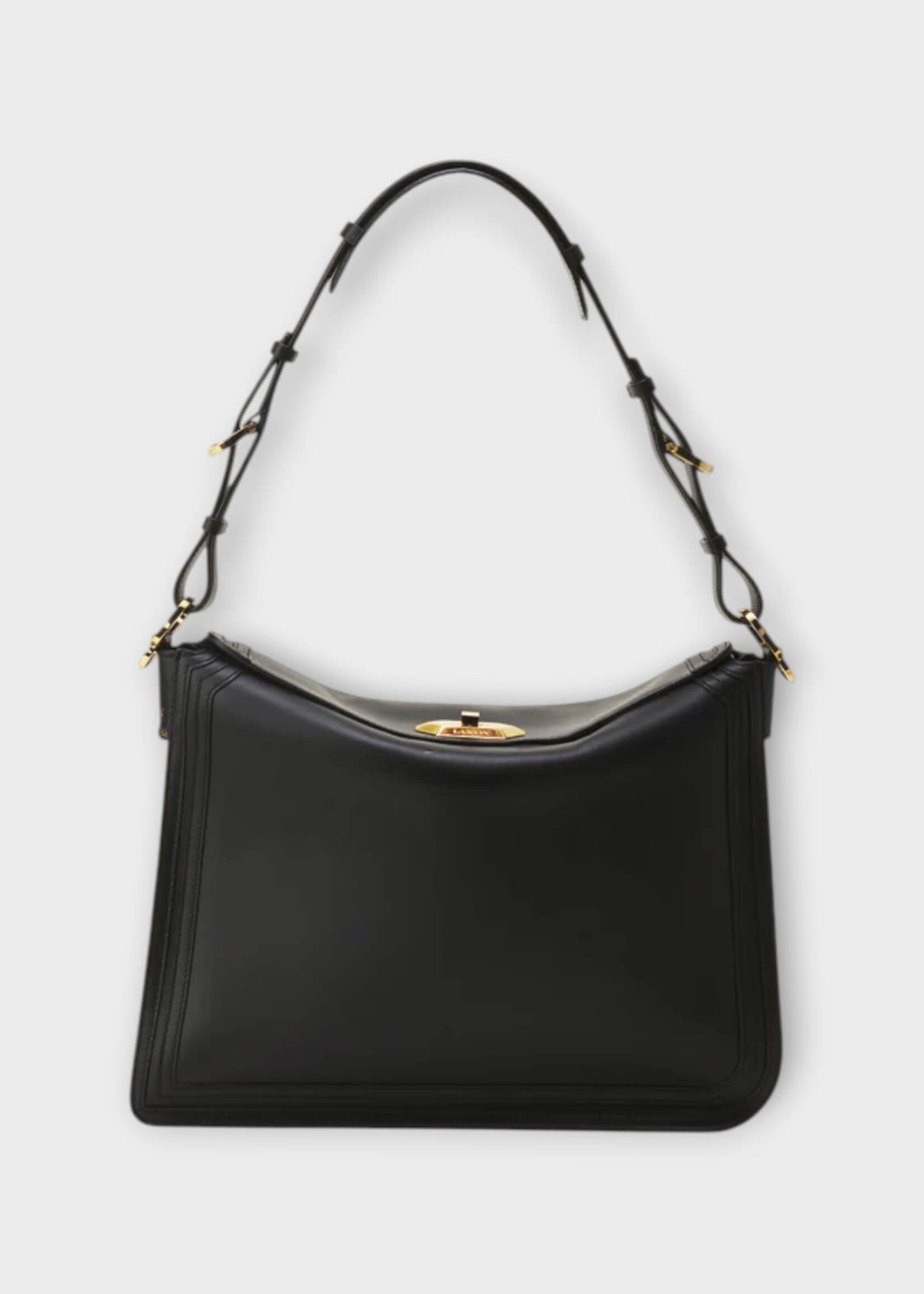 Lanvin Lanvin Bag, Black, Compagnon Asymmetrical Shoulder Bag In Black