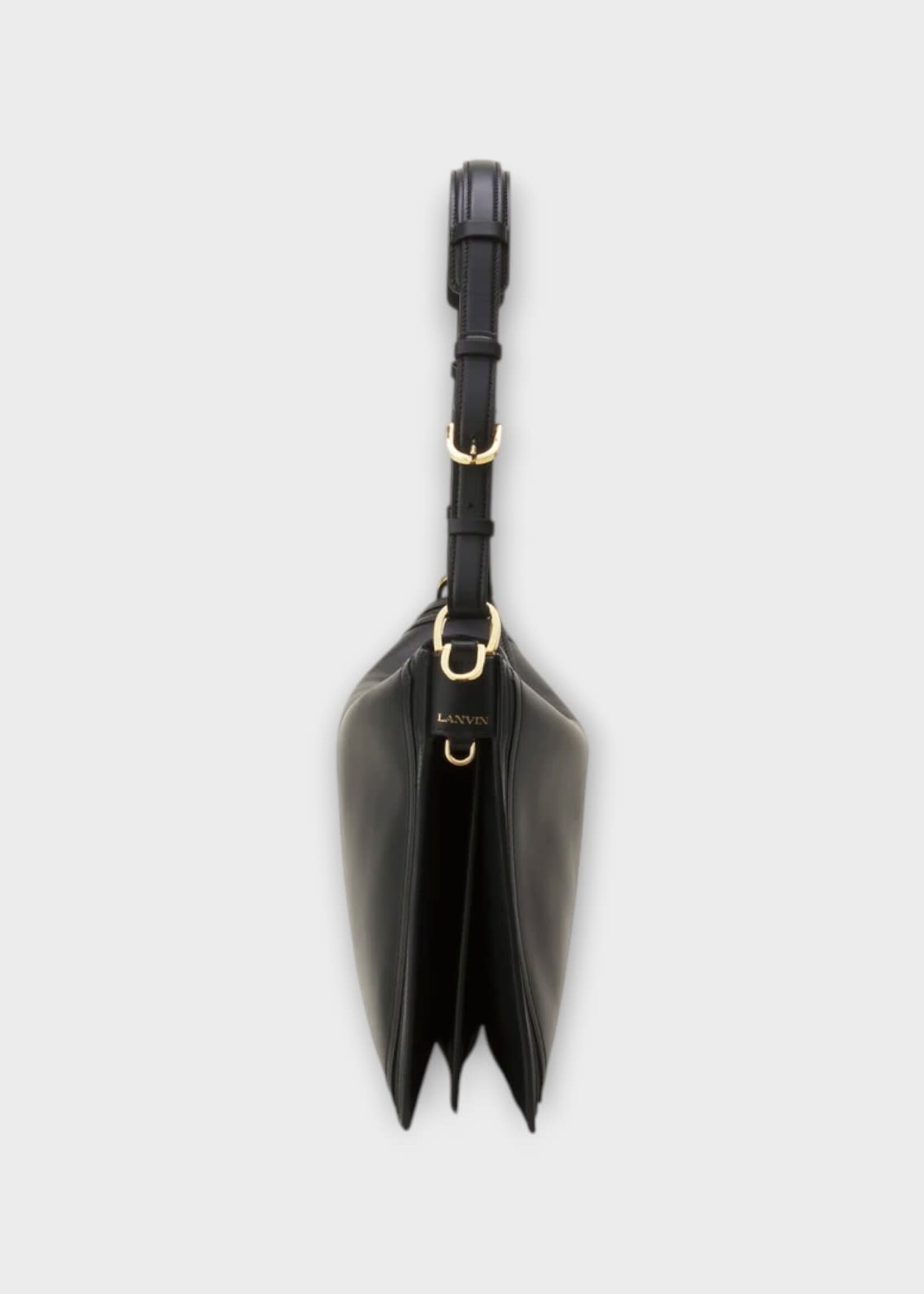 Lanvin Lanvin Bag, Black, Compagnon Asymmetrical Shoulder Bag In Black
